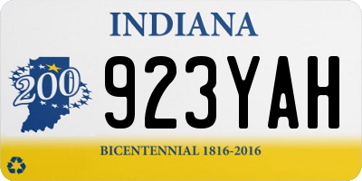 IN license plate 923YAH