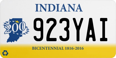 IN license plate 923YAI