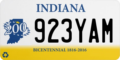 IN license plate 923YAM