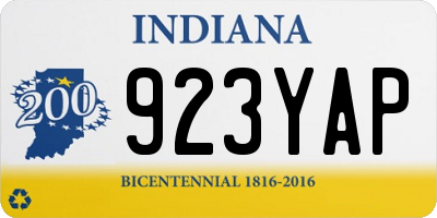 IN license plate 923YAP