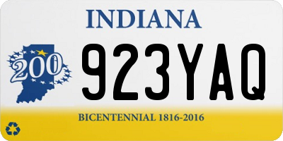 IN license plate 923YAQ