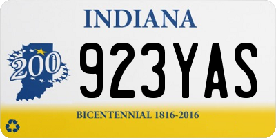 IN license plate 923YAS