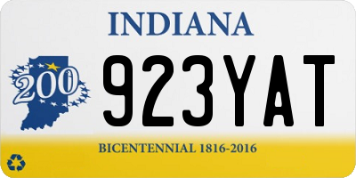 IN license plate 923YAT