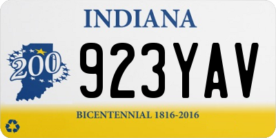 IN license plate 923YAV