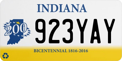 IN license plate 923YAY