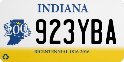 IN license plate 923YBA