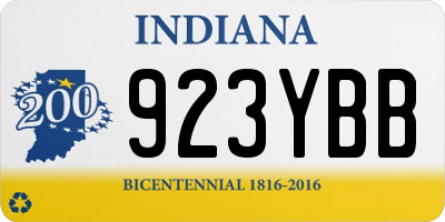 IN license plate 923YBB