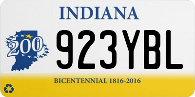 IN license plate 923YBL