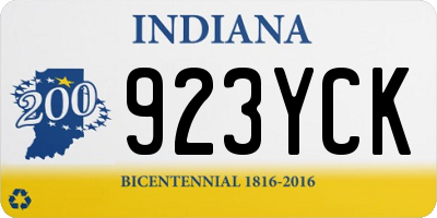 IN license plate 923YCK