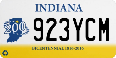 IN license plate 923YCM