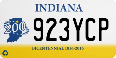 IN license plate 923YCP