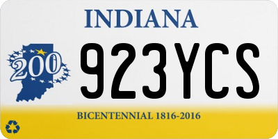 IN license plate 923YCS