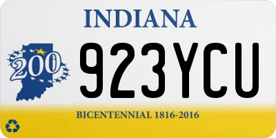 IN license plate 923YCU