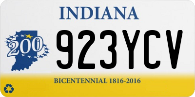 IN license plate 923YCV