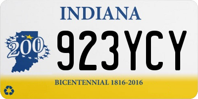 IN license plate 923YCY