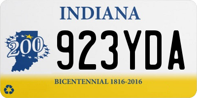 IN license plate 923YDA