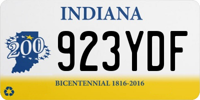IN license plate 923YDF