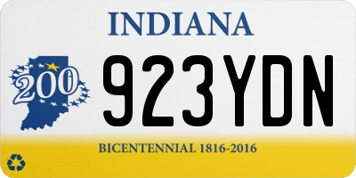 IN license plate 923YDN