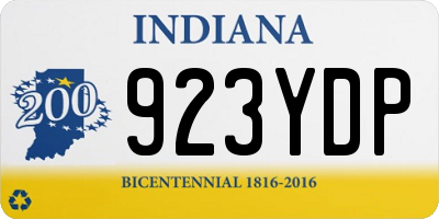 IN license plate 923YDP