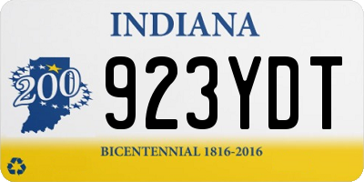 IN license plate 923YDT