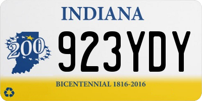 IN license plate 923YDY