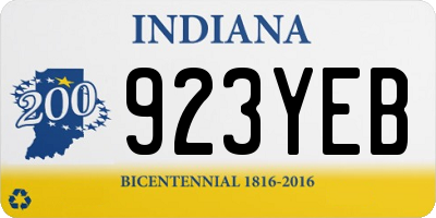 IN license plate 923YEB