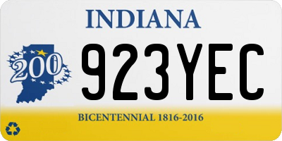 IN license plate 923YEC
