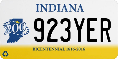 IN license plate 923YER
