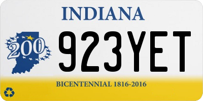 IN license plate 923YET