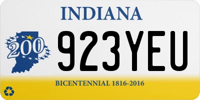 IN license plate 923YEU