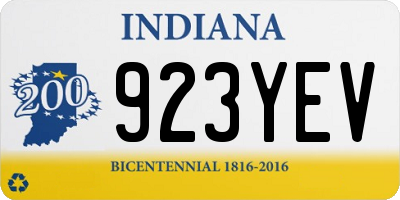 IN license plate 923YEV
