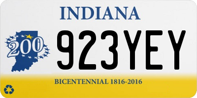 IN license plate 923YEY