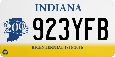 IN license plate 923YFB