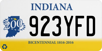 IN license plate 923YFD