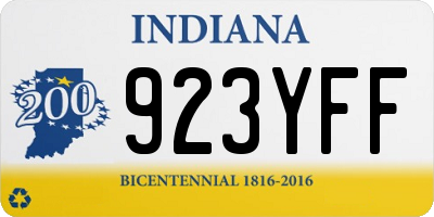 IN license plate 923YFF