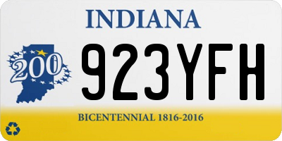IN license plate 923YFH