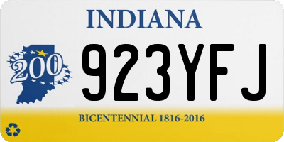 IN license plate 923YFJ