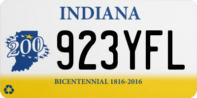 IN license plate 923YFL