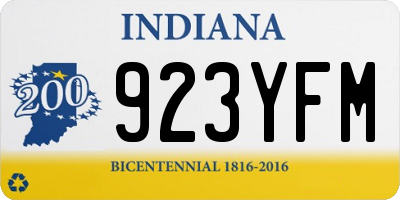 IN license plate 923YFM