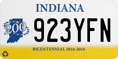 IN license plate 923YFN