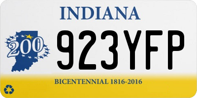 IN license plate 923YFP