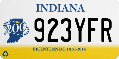 IN license plate 923YFR