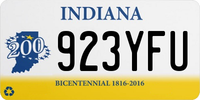 IN license plate 923YFU