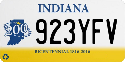 IN license plate 923YFV