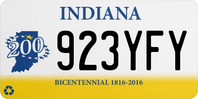 IN license plate 923YFY