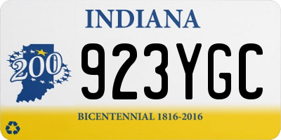 IN license plate 923YGC