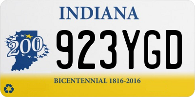 IN license plate 923YGD