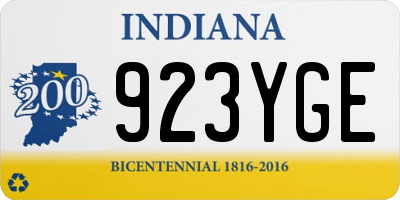 IN license plate 923YGE