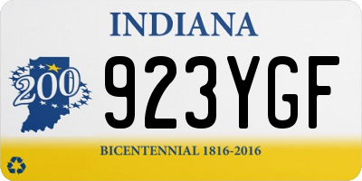 IN license plate 923YGF
