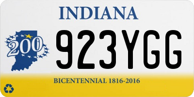 IN license plate 923YGG